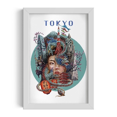 Fehér keret kép Tokió