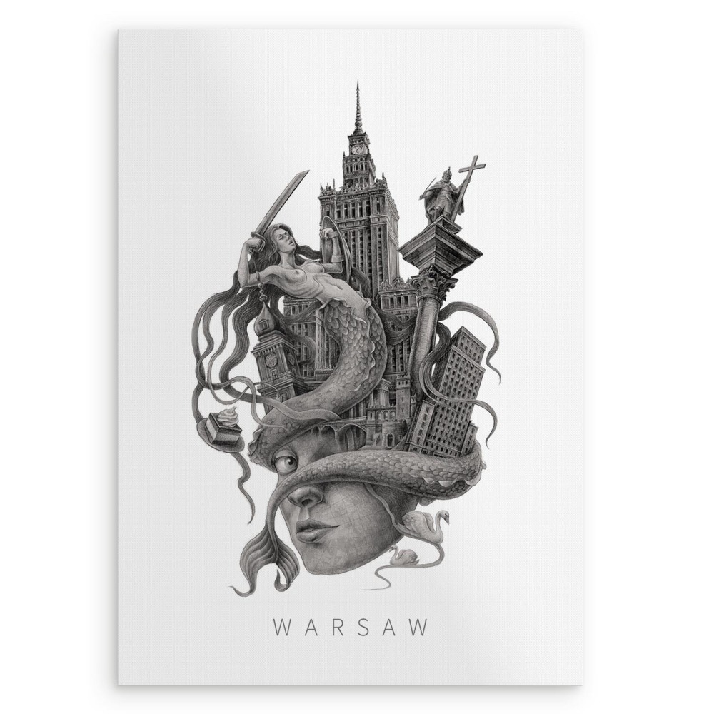 Kép Varsó fekete-fehér