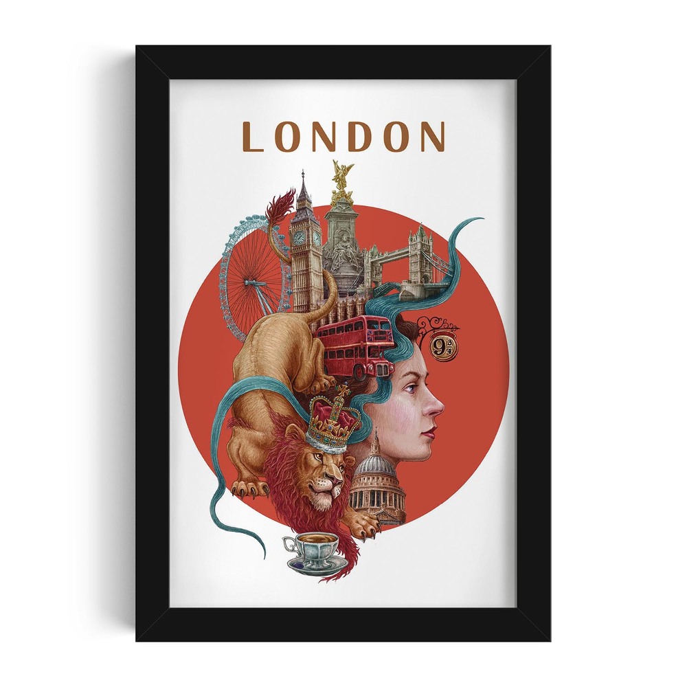 Fekete keretes kép London