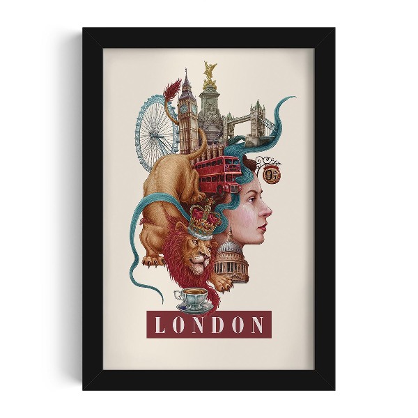 Fekete keretes kép Londoni kiadás