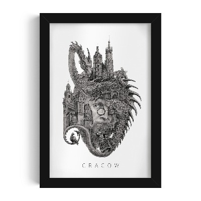 Fekete keretes kép Krakkó Fekete és fehér