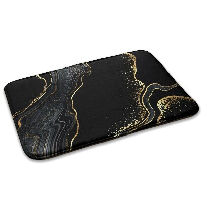 Szőnyeg Absztrakt motívum fekete és arany vonalakkal