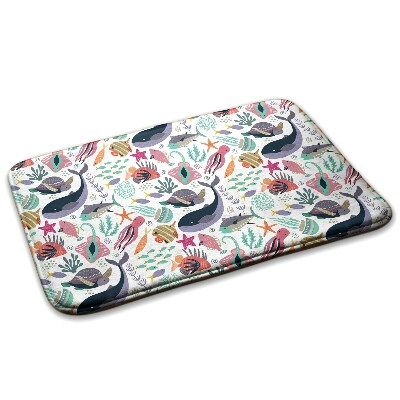 Gyerek szőnyeg Tengeri motívum bálnákkal és halakkal