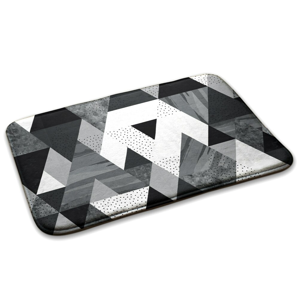 Konyhai szőnyeg Geometrikus fekete-fehér háromszögek