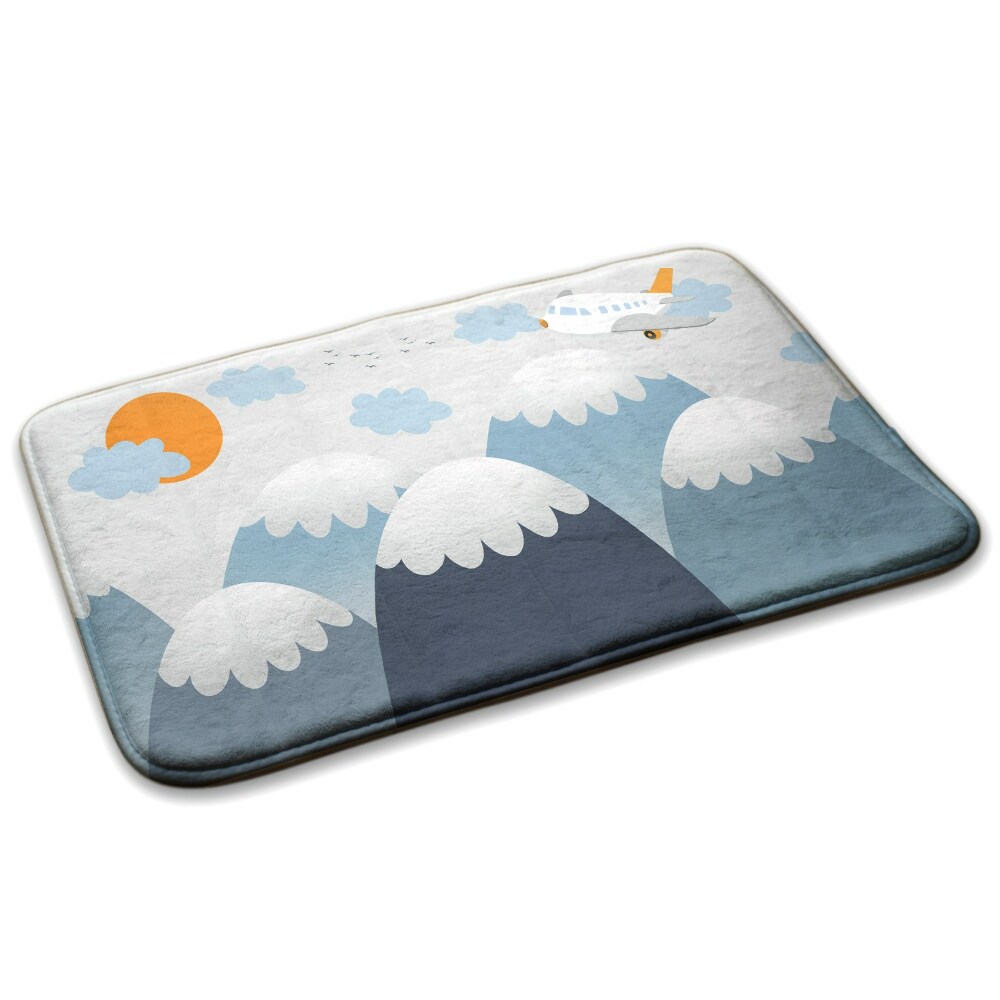 Gyerek szőnyeg Repülőgép a hegyek felett