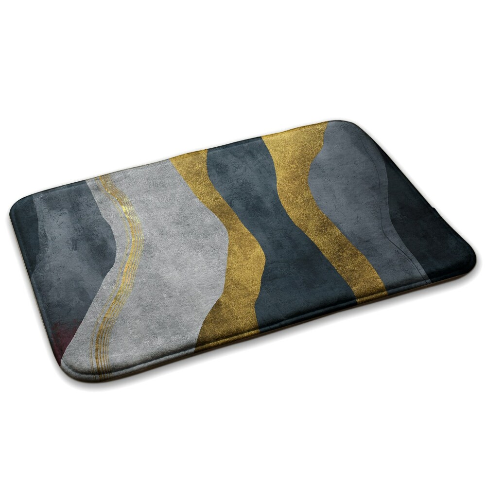 Szőnyeg Absztrakt hullámos vonalak az arany árnyalataiban