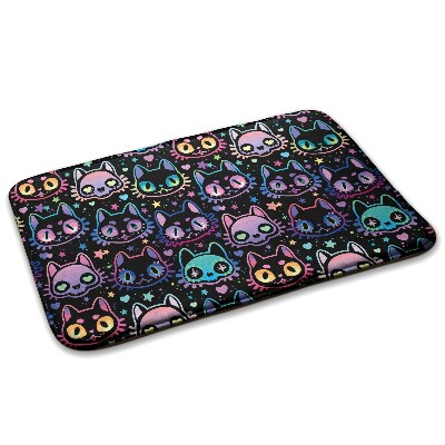 Konyhai szőnyeg Színes macskaarcok