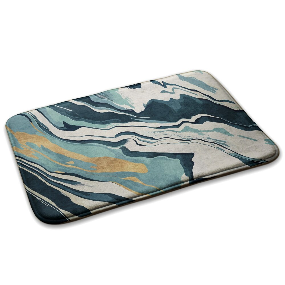 Konyhai szőnyeg Absztrakt márvány motívum a kék árnyalataiban