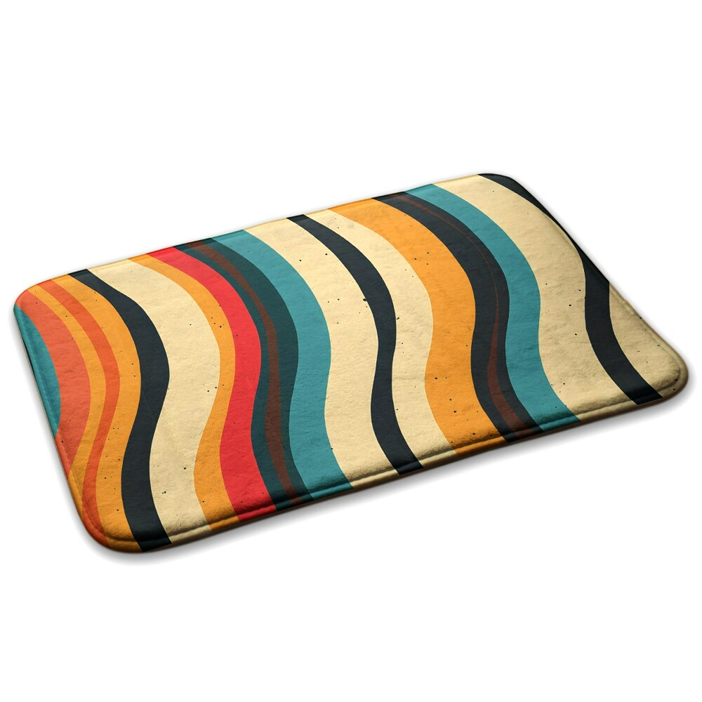 Konyhai szőnyeg Geometrikus minta vonalakkal és téglalapokkal.