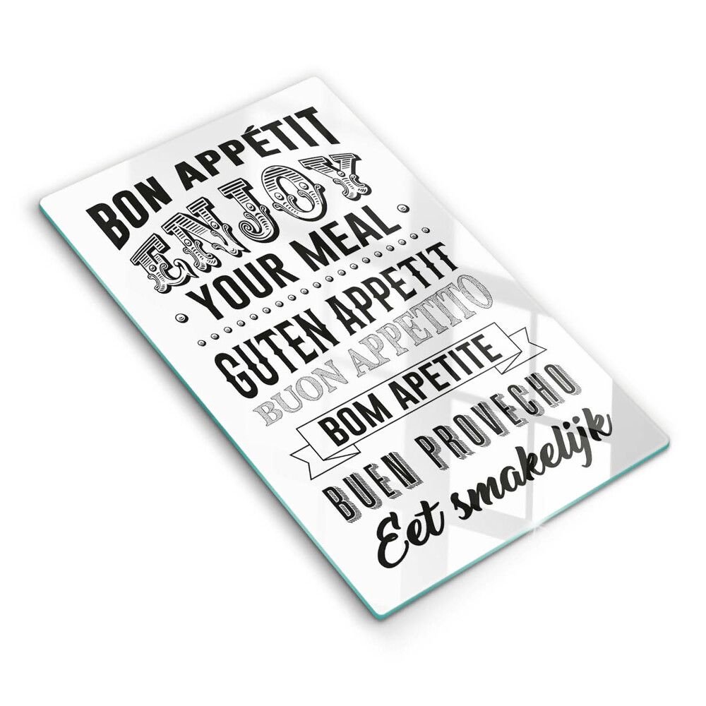 Üveg vágódeszka Konyhai felirat, mondás