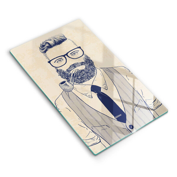 Üveg vágódeszka Férfi hipster