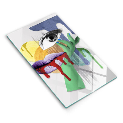 Üveg vágódeszka Absztrakt művészeti kollázs