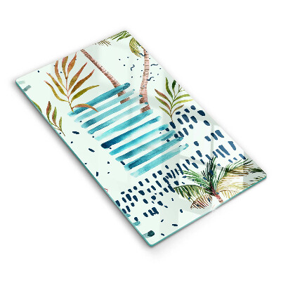 Üveg vágódeszka fényképpel Nyaralás illusztráció