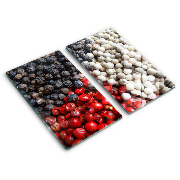 Edzett üveg vágódeszka Fekete bors 2 darab