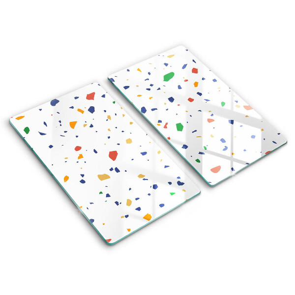 Üveg vágódeszka Színes kőedény 2 darab