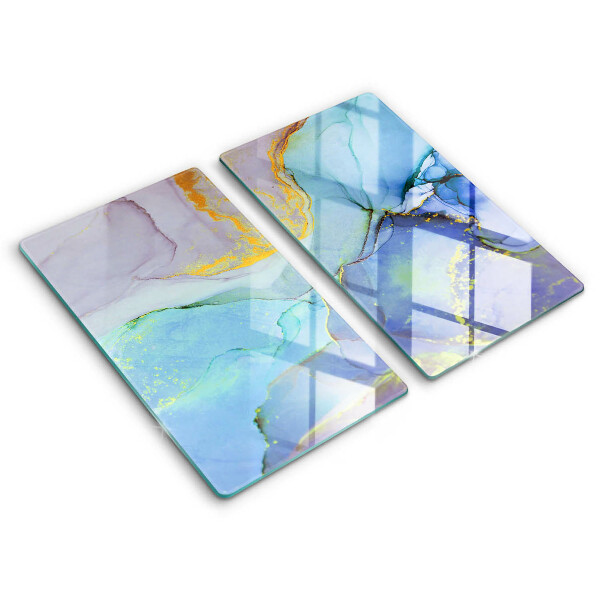 Edzett üveg vágódeszka Repedezett kőarany 2 darab