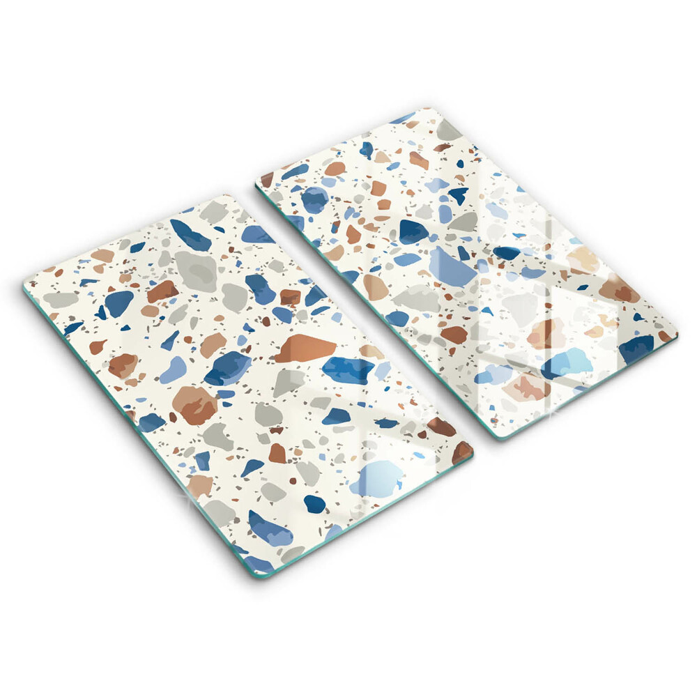 Üveg vágódeszka Dekoratív kövekből készült kő 2 darab