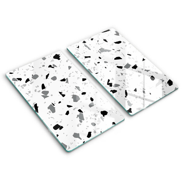 Edzett üveg vágódeszka Dekoratív kőedény 2 darab