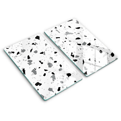 Edzett üveg vágódeszka Dekoratív kőedény 2 darab