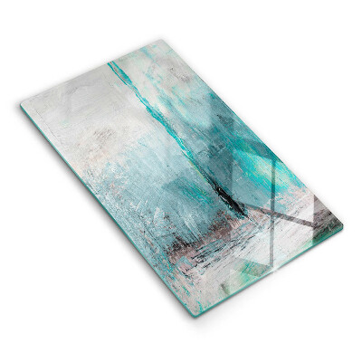 Üveg vágódeszka fényképpel Háttér absztrakt festék