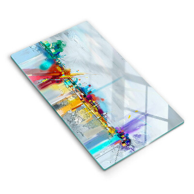 Üveg vágódeszka fényképpel Festett absztrakció