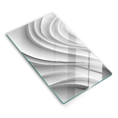 Üveg vágódeszka fényképpel Geometrikus vonalak