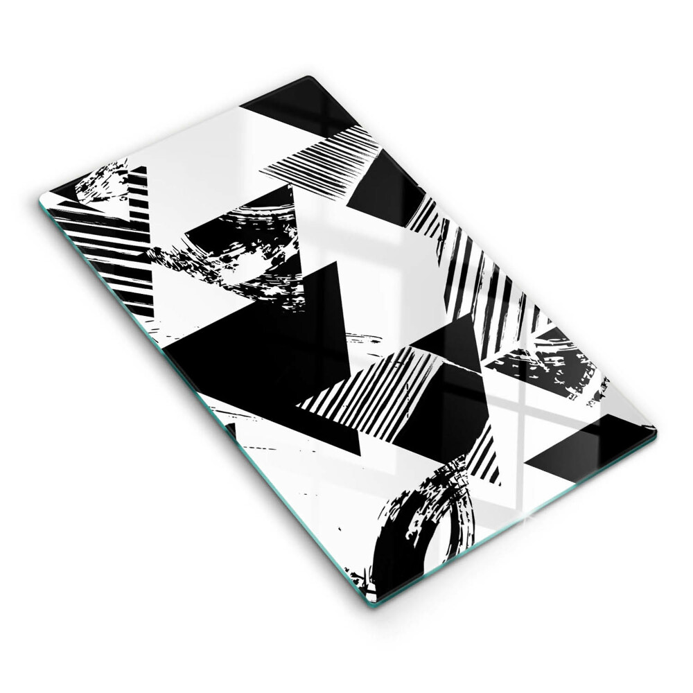 Üveg vágódeszka fényképpel Geometrikus háromszögek