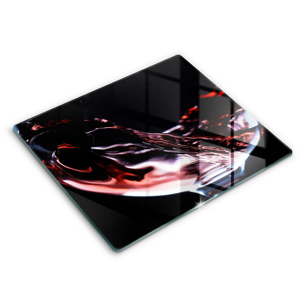 Edzett üveg vágódeszka 60x52 cm Vörös borospohár