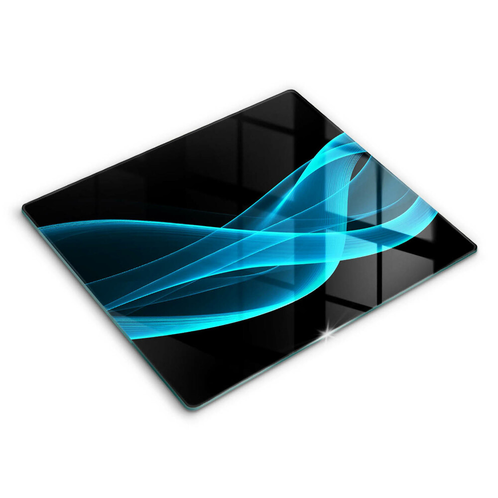 Edzett üveg vágódeszka 60x52 cm Kék absztrakció