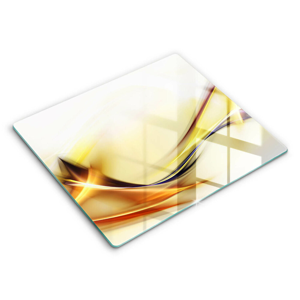 Edzett üveg vágódeszka 60x52 cm Absztrakt fényvonalak