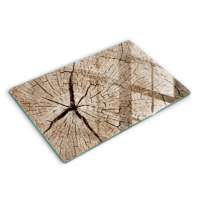 Üveg vágódeszka fényképpel 80x52 cm Egy fa keresztmetszete