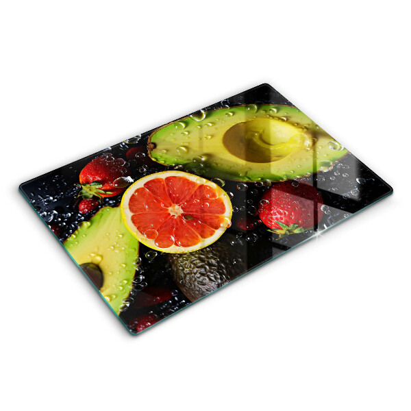 Üveg vágódeszka fényképpel 80x52 cm Gyümölcs és zöldség