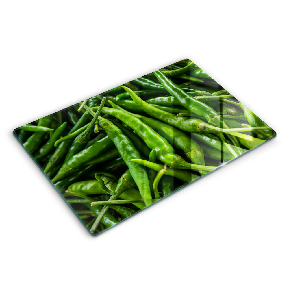 Üveg vágódeszka fényképpel 80x52 cm Borsó hüvelyek