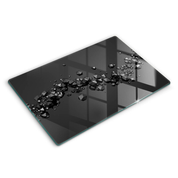 Üveg vágódeszka fényképpel 80x52 cm Formák 3D absztrakt