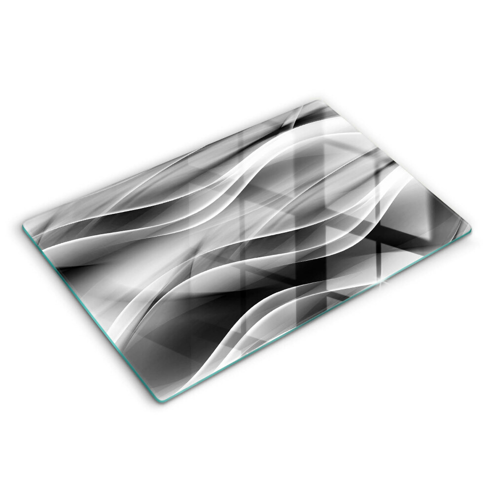 Üveg vágódeszka fényképpel 80x52 cm Absztrakt lágy vonalak
