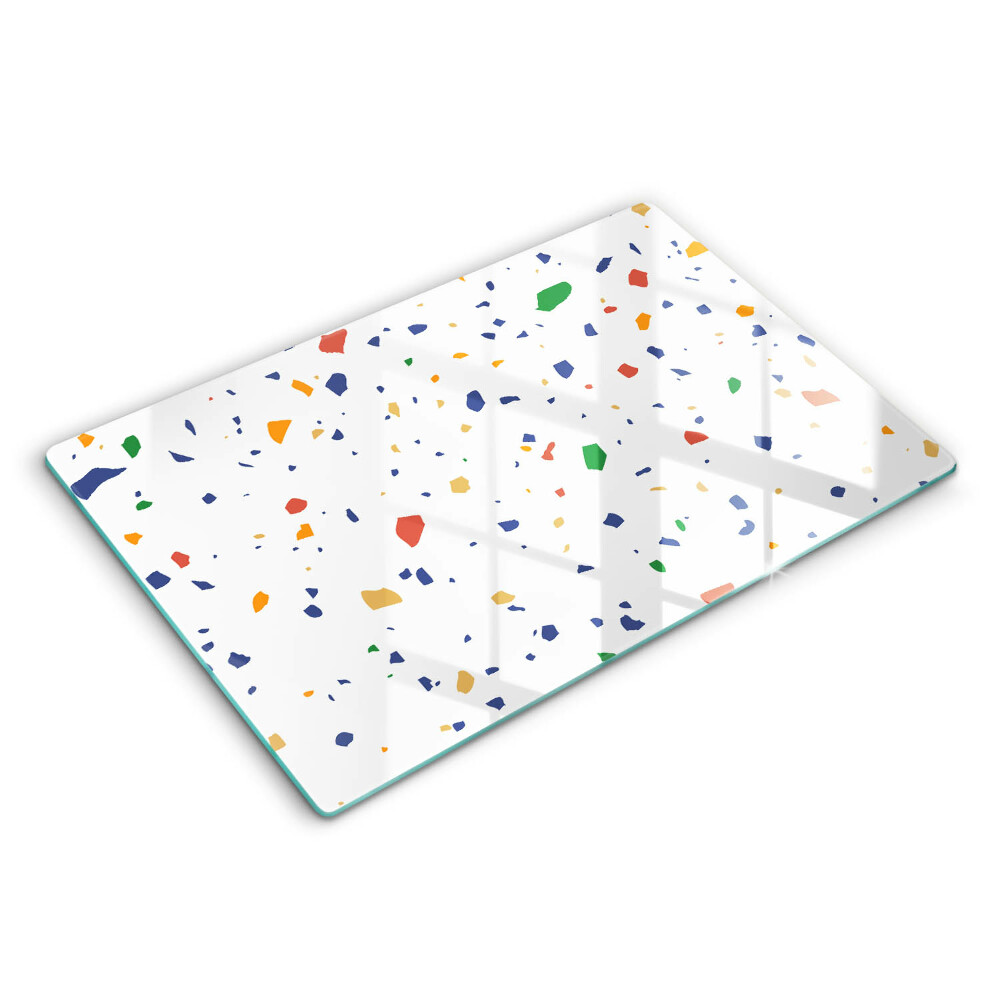 Üveg vágódeszka fényképpel 80x52 cm Színes kőedények