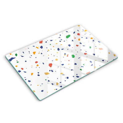 Üveg vágódeszka fényképpel 80x52 cm Színes kőedények