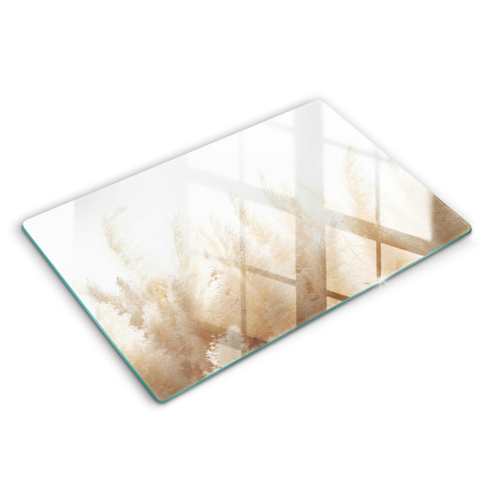 Üveg vágódeszka fényképpel 80x52 cm Pampas fű