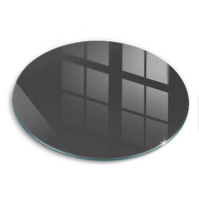 Üveg vágódeszka fényképpel kerek Szürke szín