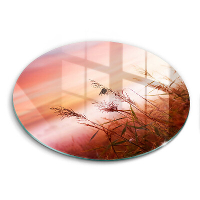 Üveg vágódeszka kerek Tájkép füves mezők