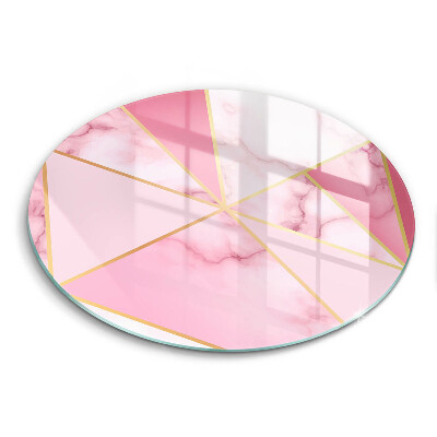 Üveg vágódeszka kerek Geometrikus márvány