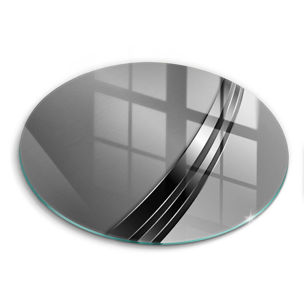 Üveg vágódeszka kerek Fém absztrakt