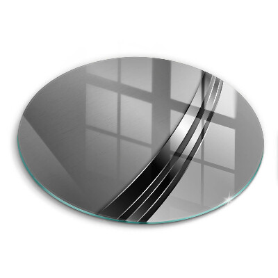 Üveg vágódeszka kerek Fém absztrakt