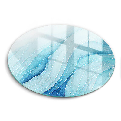 Üveg vágódeszka kerek Absztrakt hullámok