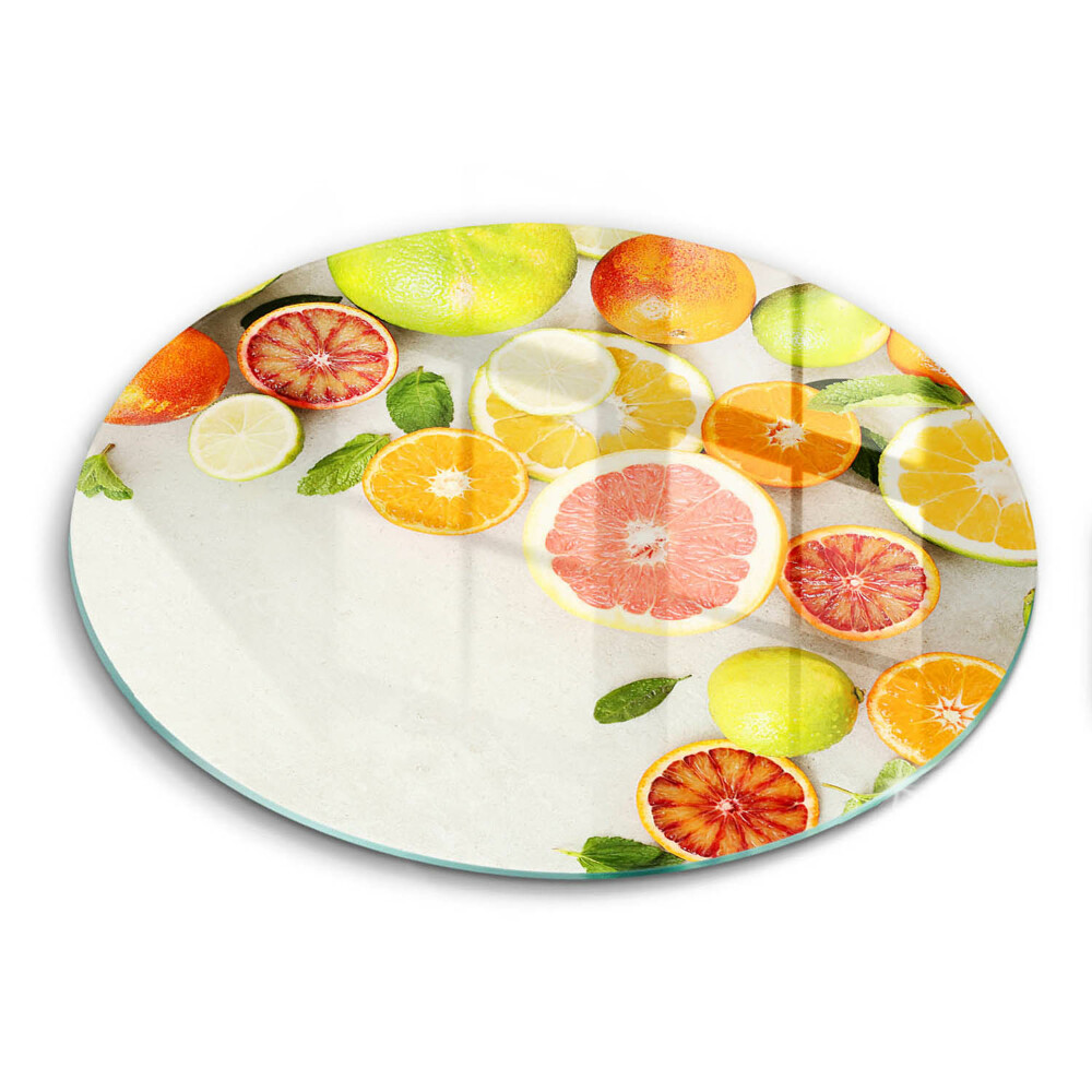 Üveg vágódeszka kerek Citrusfélék