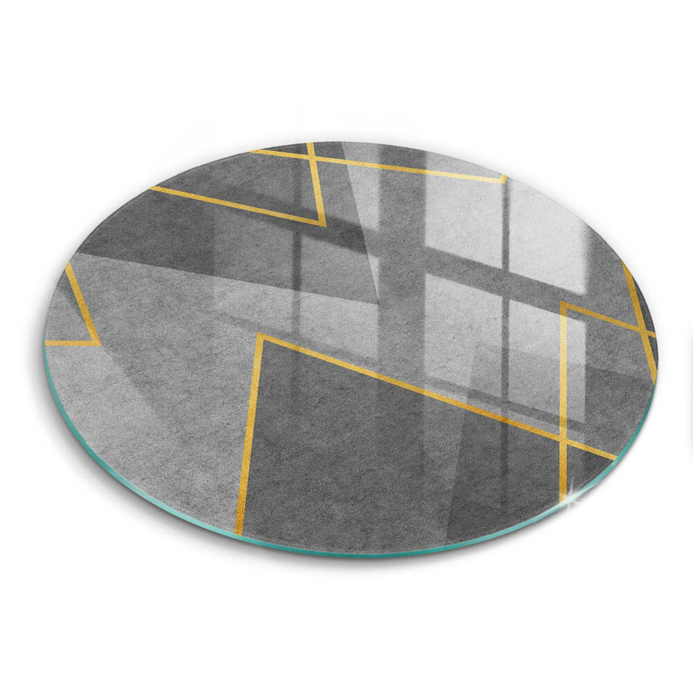 Üveg vágódeszka fényképpel kerek Éles formák