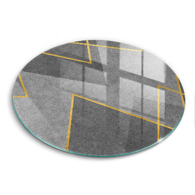 Üveg vágódeszka fényképpel kerek Éles formák