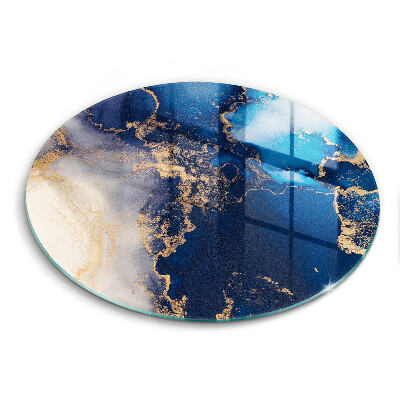 Üveg vágódeszka kerek Elegáns háttér és arany