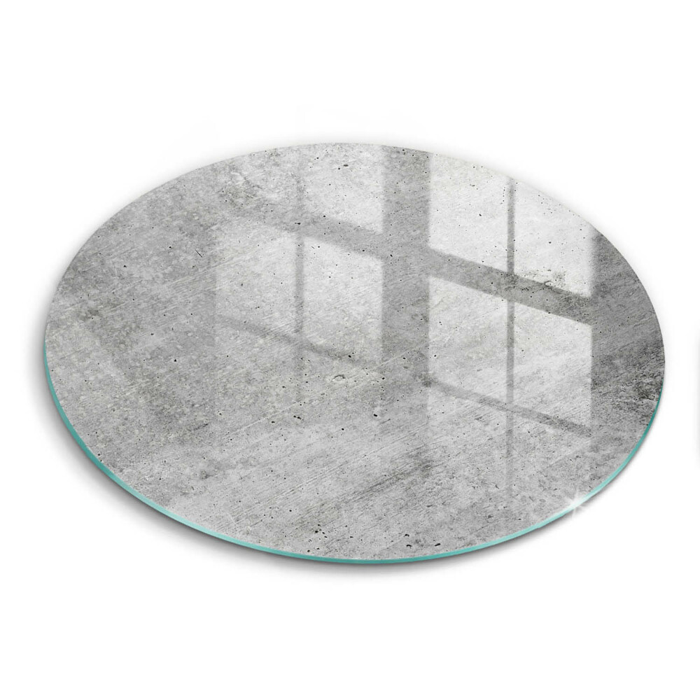 Üveg vágódeszka kerek Textúra beton