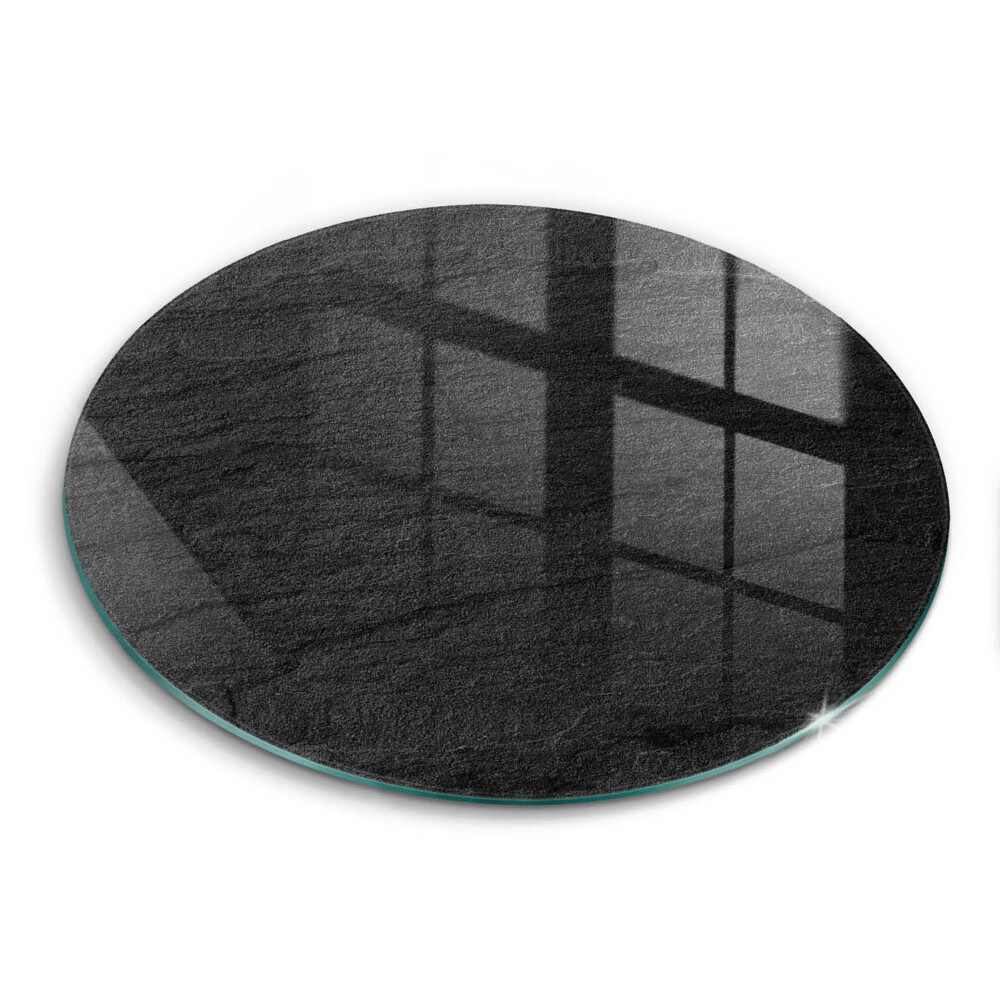 Edzett üveg vágódeszka kerek Kő textúra